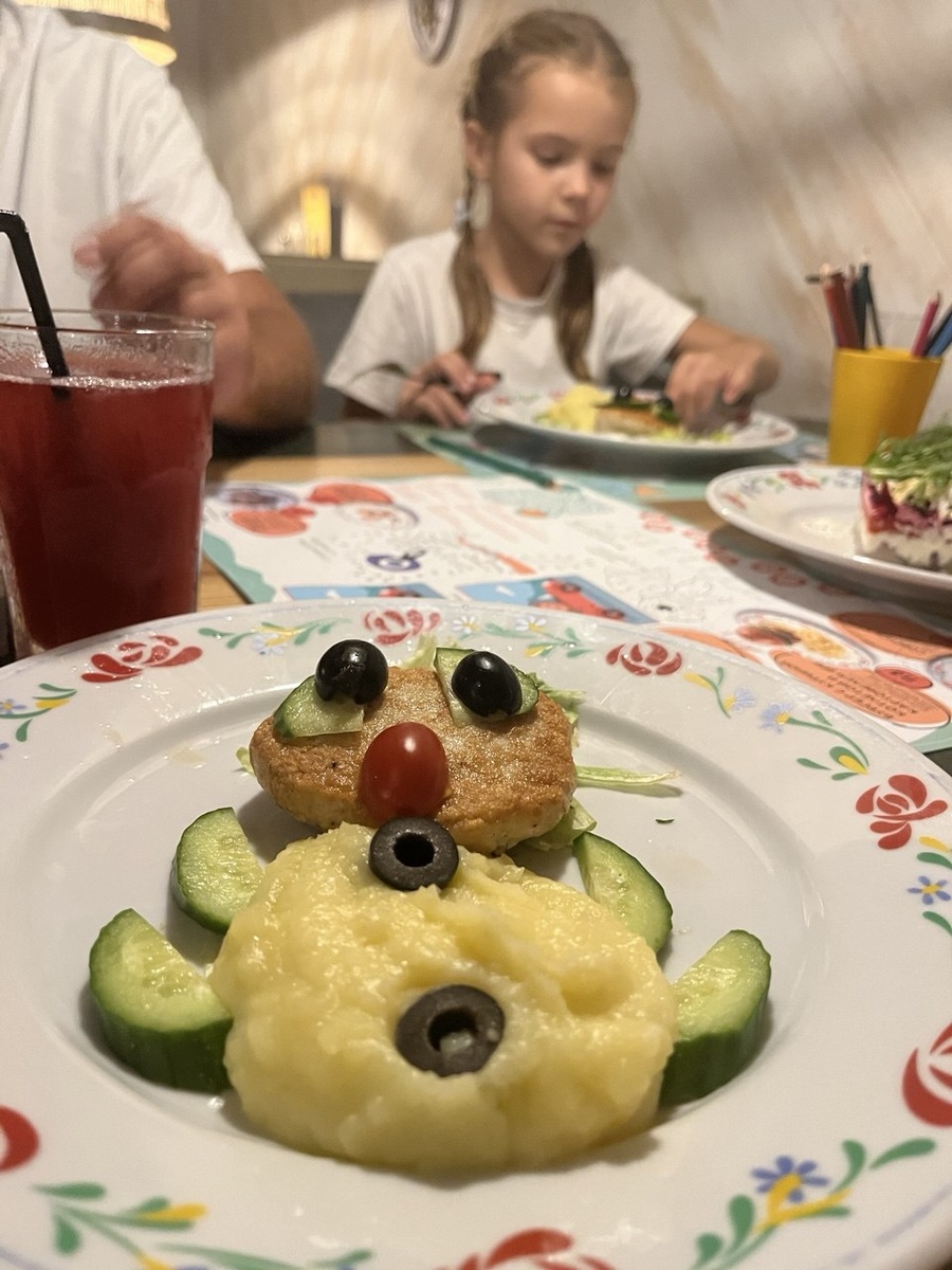Милое блюдо "Совенок" из детского меню