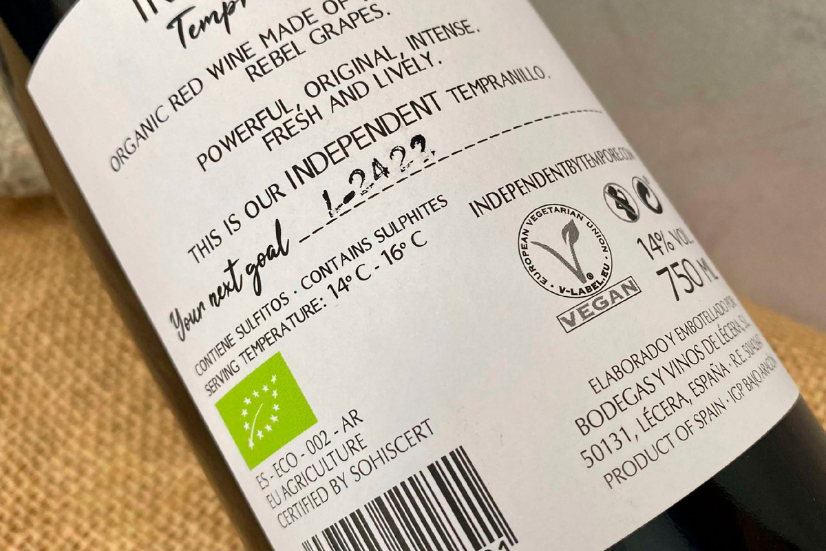 Маркировка органического вина.