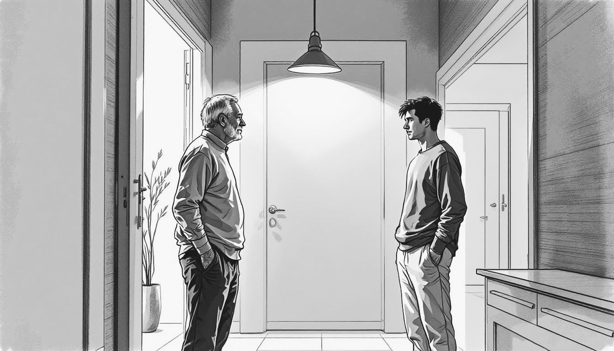 Павел открыл дверь. Мужчина поздоровался ©Михаил Лекс