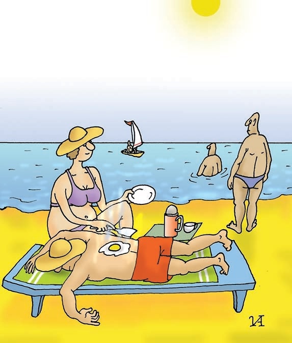 КАРИКАТУРА ОТ ХУДОЖНИКА- КАРИКАТУРИСТА ИВАНА АНЧУКОВА :  ЖАРА, ЖАРА!!!"