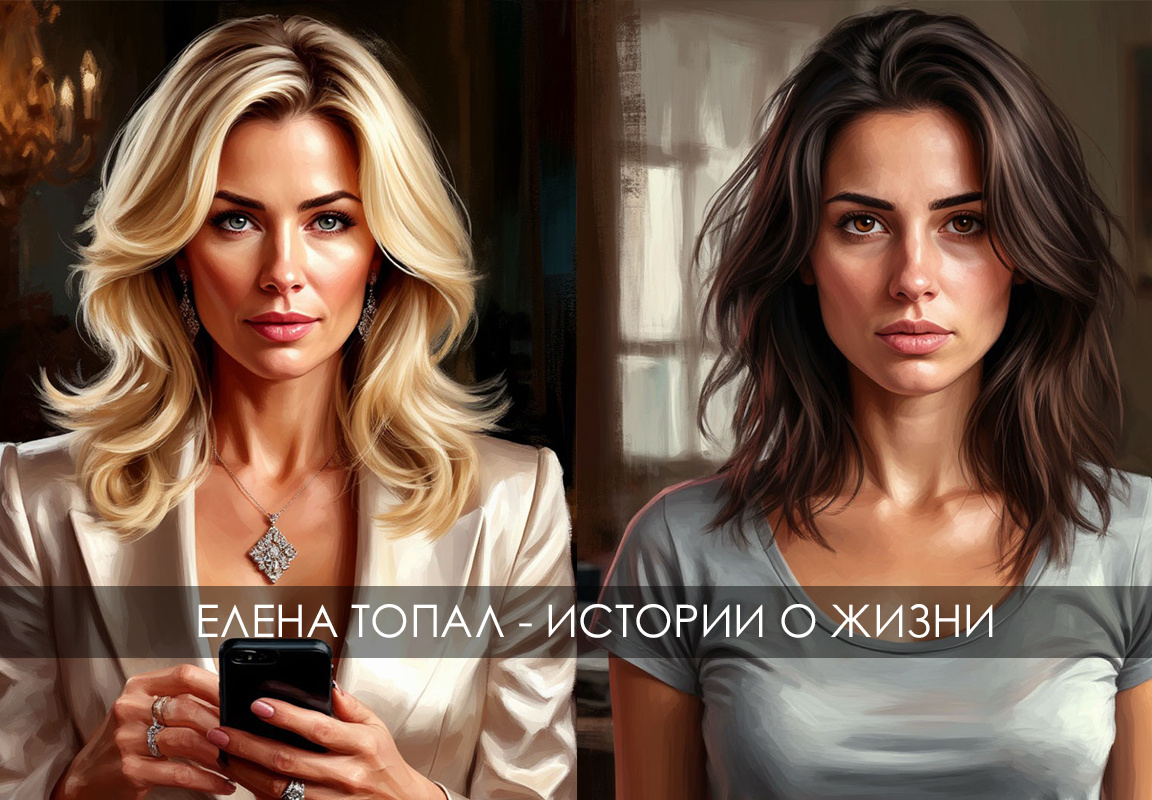 Рассказ - Соседки по социальной лестнице. История о неравенстве. Картинка ИИ.