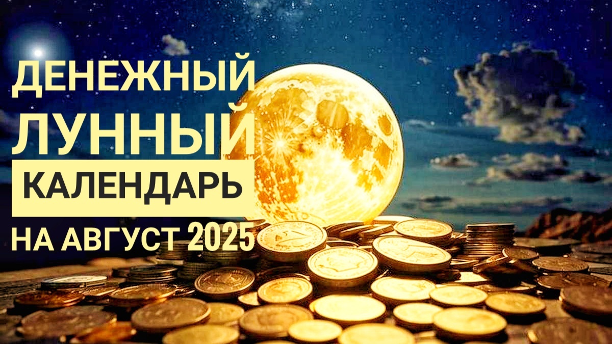 Денежный лунный календарь на август 2025. Как лучше распоряжаться финансами, советы на каждый день 