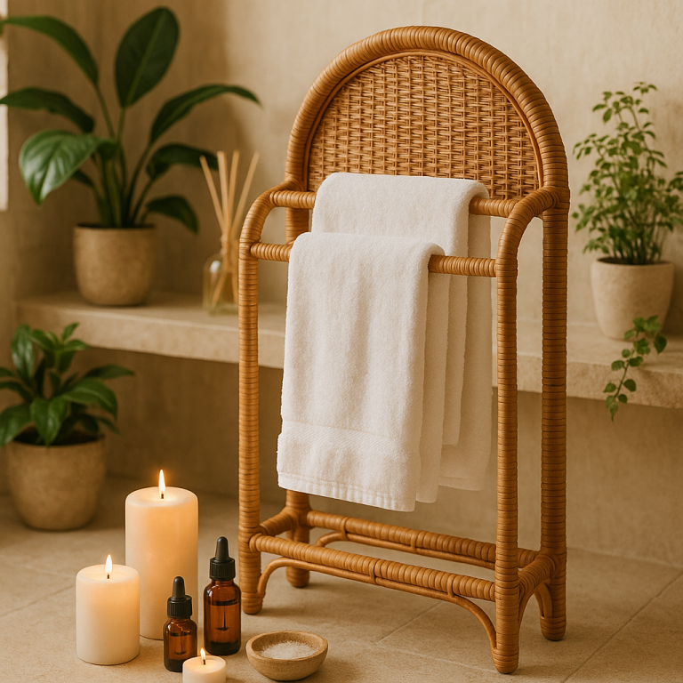    Создайте уютный SPA-уголок: простая инструкция по плетению ротангового держателя для полотенец своими руками Loza