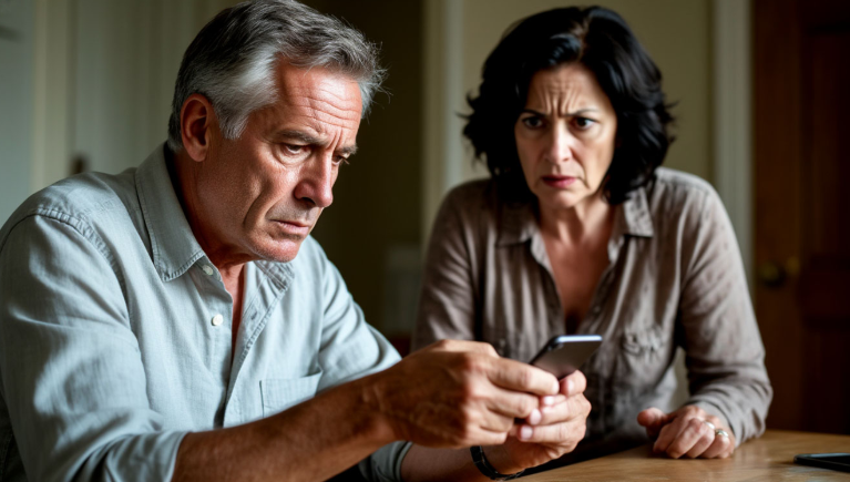 На фото - просто условная пара. Это не героиня истории и ее муж.