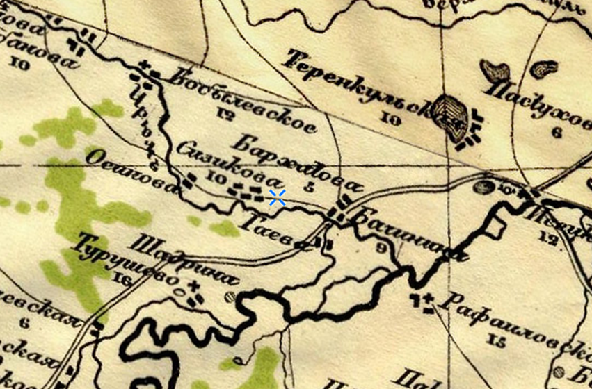 Фрагмент карты Стрельбицкого издания 1919-1921. Восток.