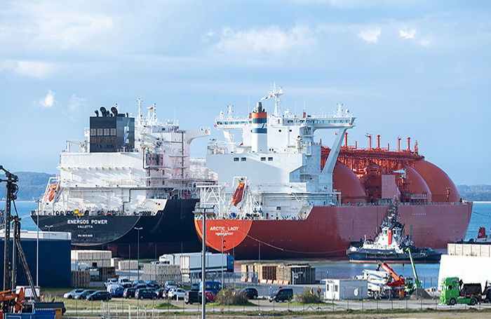    СПГ-танкеры в немецком порту. Архив.Stefan Sauer/DPA/TASS