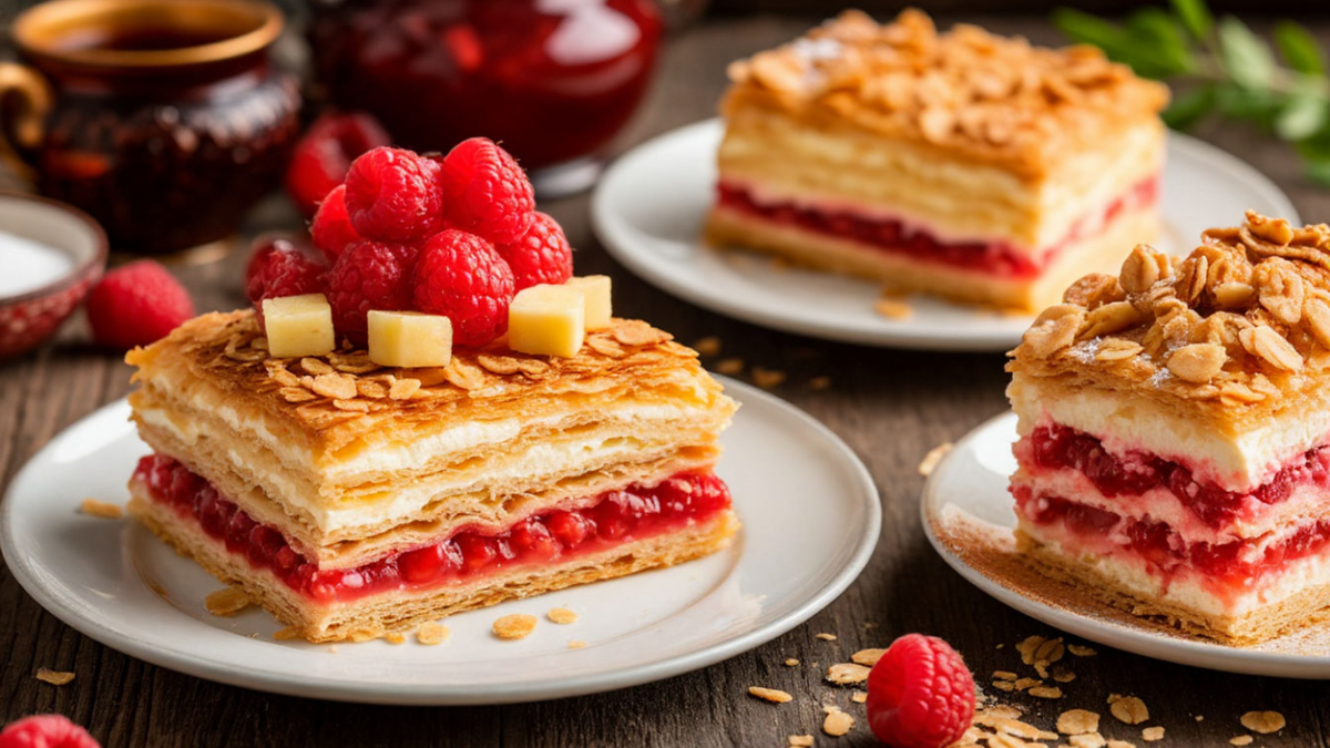 🍰 3 варианта диетического "Наполеона": Без муки, сахара и угрызений совести! ✨