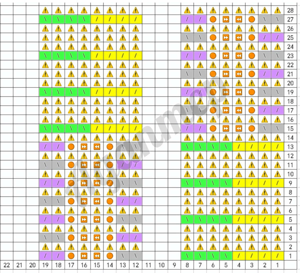 Схема узора 9.