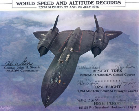 Рекорд скорости на на SR-71А