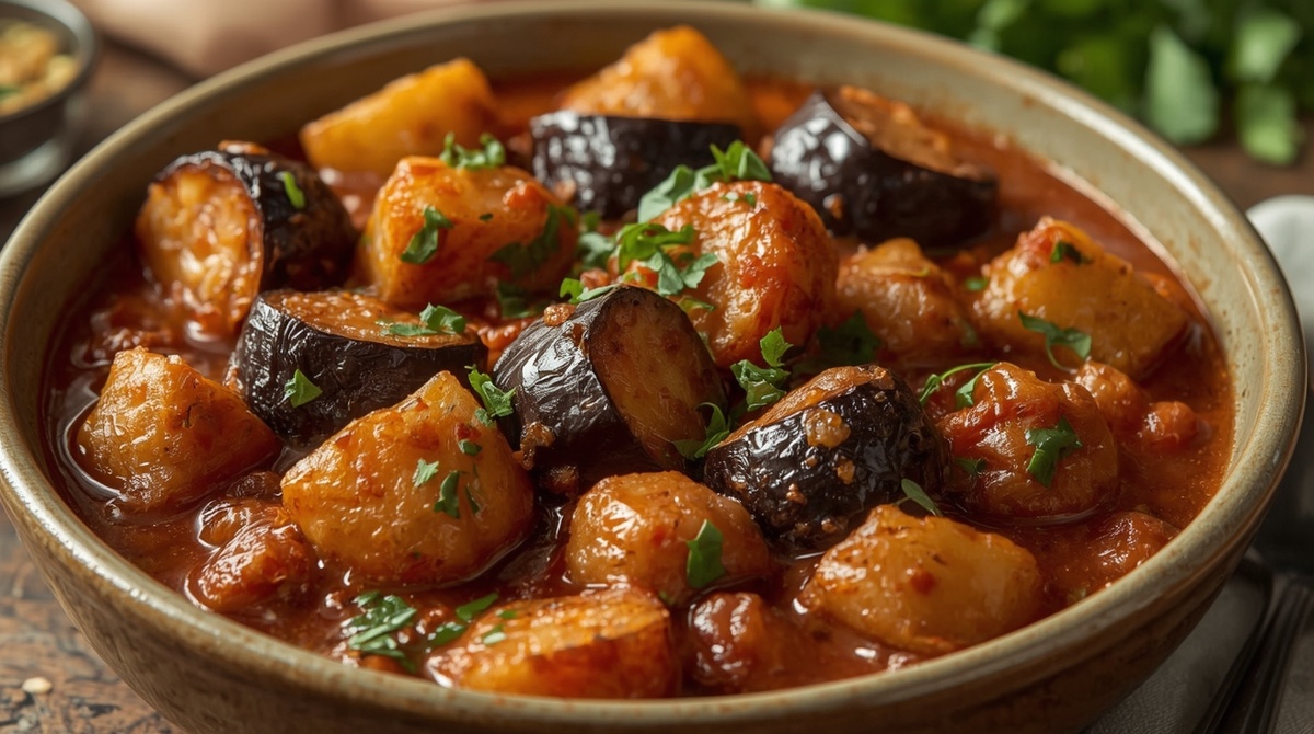 Баклажаны с картофелем