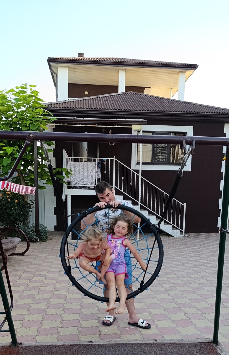 С папой к вечеру 🙂