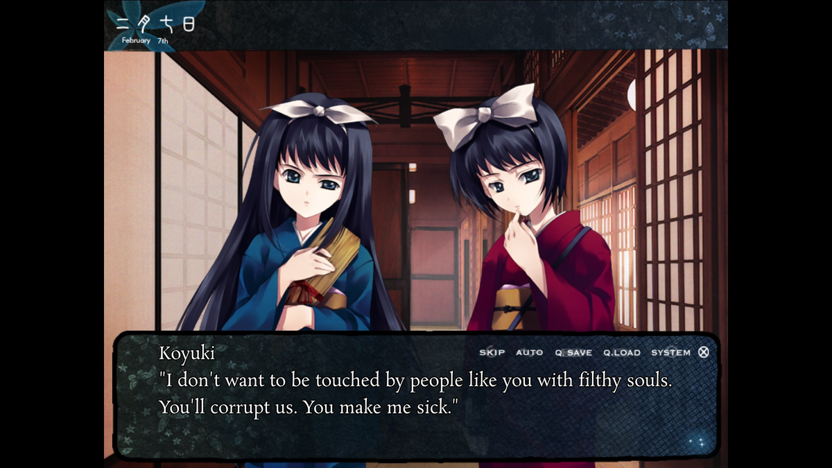 «Я не желаю, чтобы ко мне прикасались такие как ты, люди с грязной душой. Ты развратишь нас. Меня от тебя тошнит.»