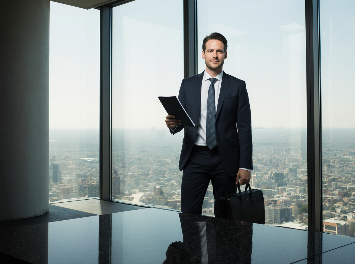 Молодой юрист в офисе компании