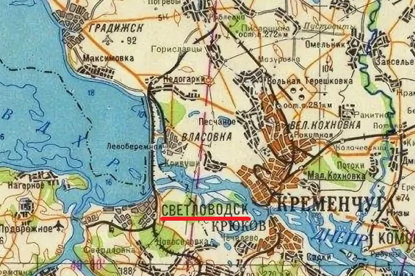 Светловодск на карте. Фото в свободном доступе. 