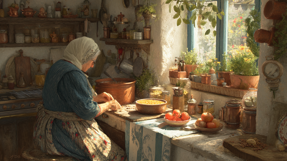 Весеннее приготовление кусксу бил‑фул в деревне