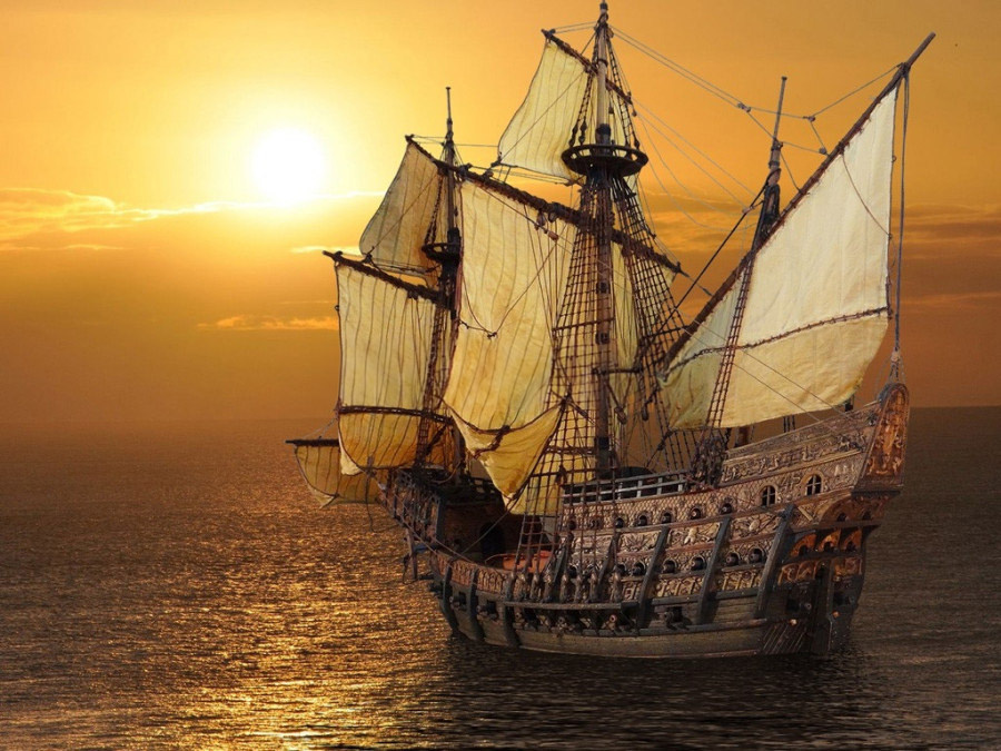 Большое парусное судно каррака