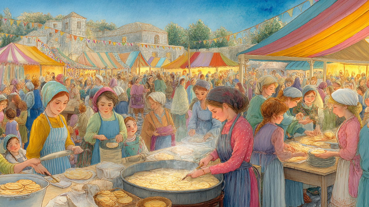 Деревенский праздник с жаркой имкаррет на Мальте