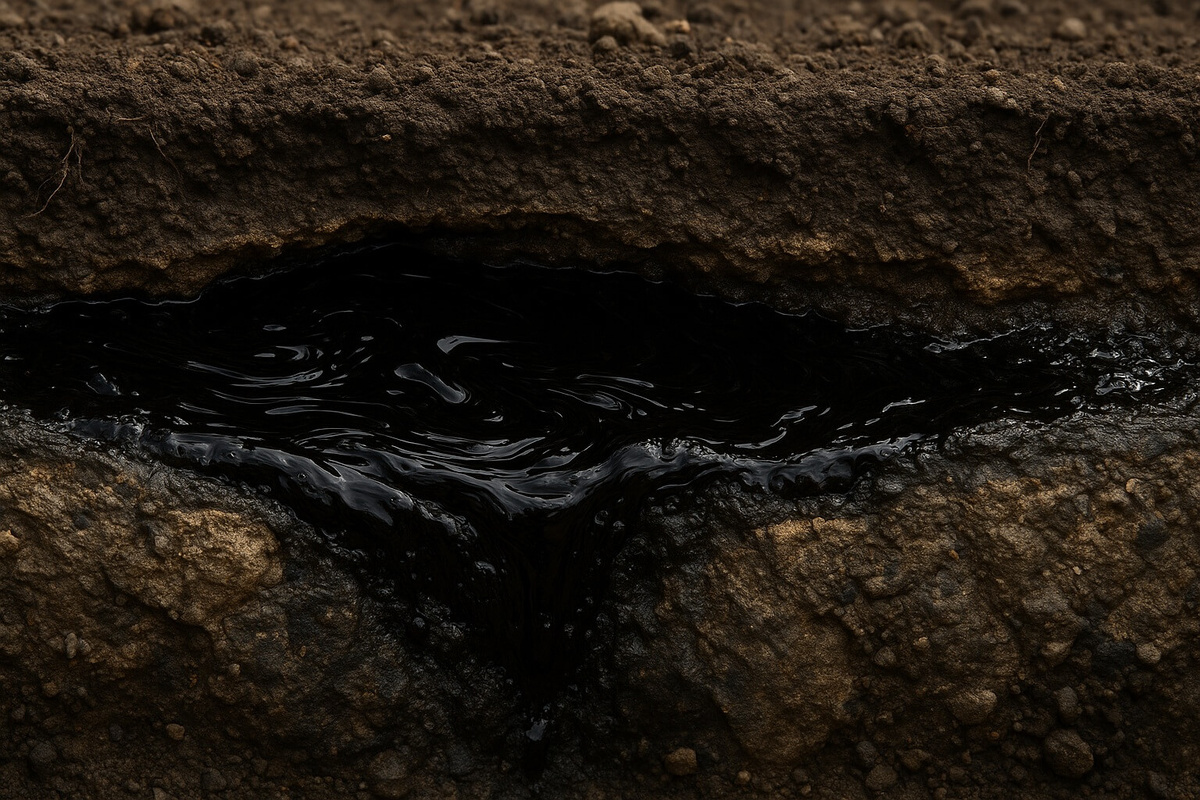    Нефть накапливается в подземных ловушках, где ее сдерживают непроницаемые породы