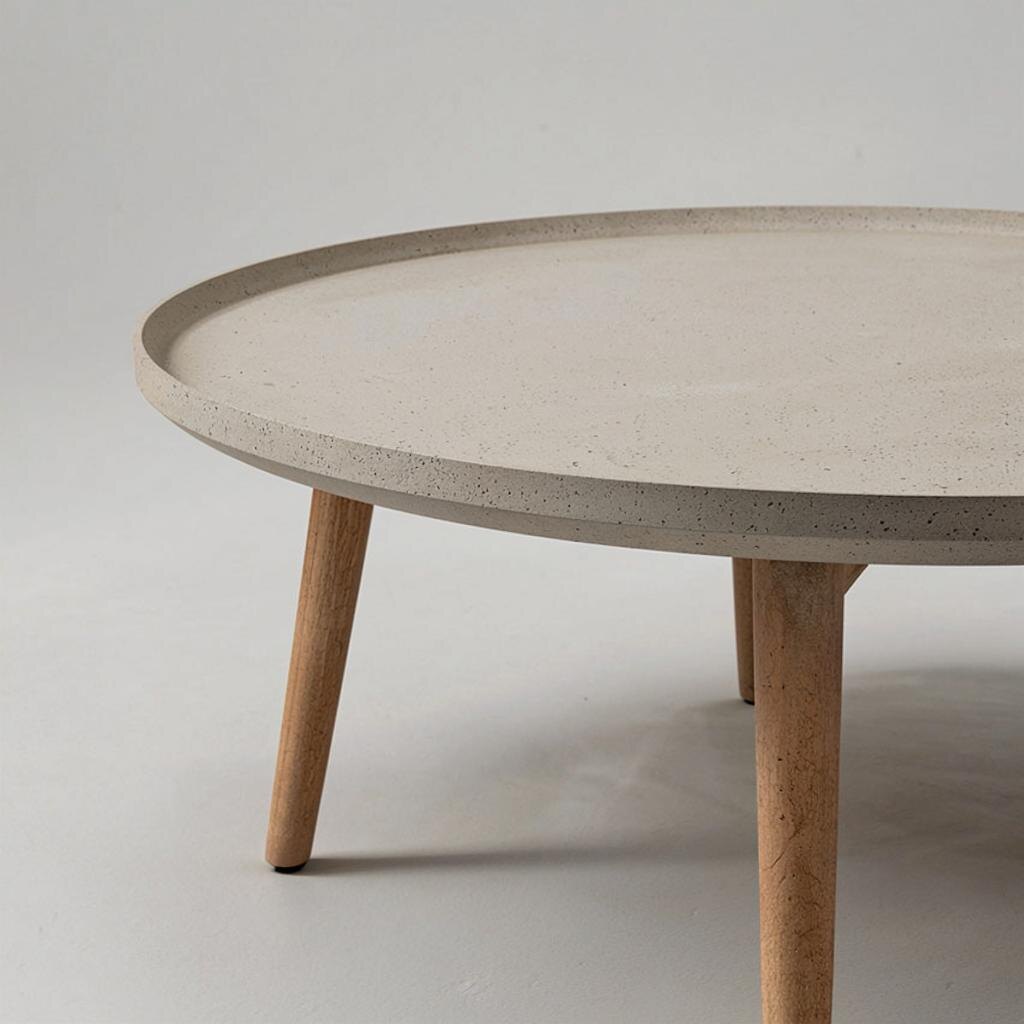 журнальный стол из микроцемента