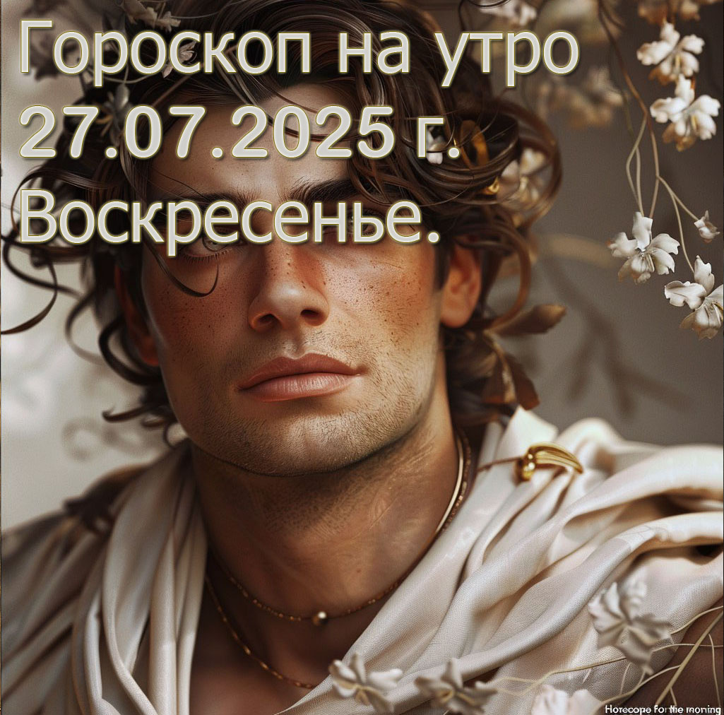 Гороскоп на утро 27 Июля 2025 г. Воскресенье. https://t.me/goroskopnautro