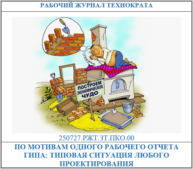 По мотивам одного рабочего отчета ГИПа: типовая ситуация любого проектирования