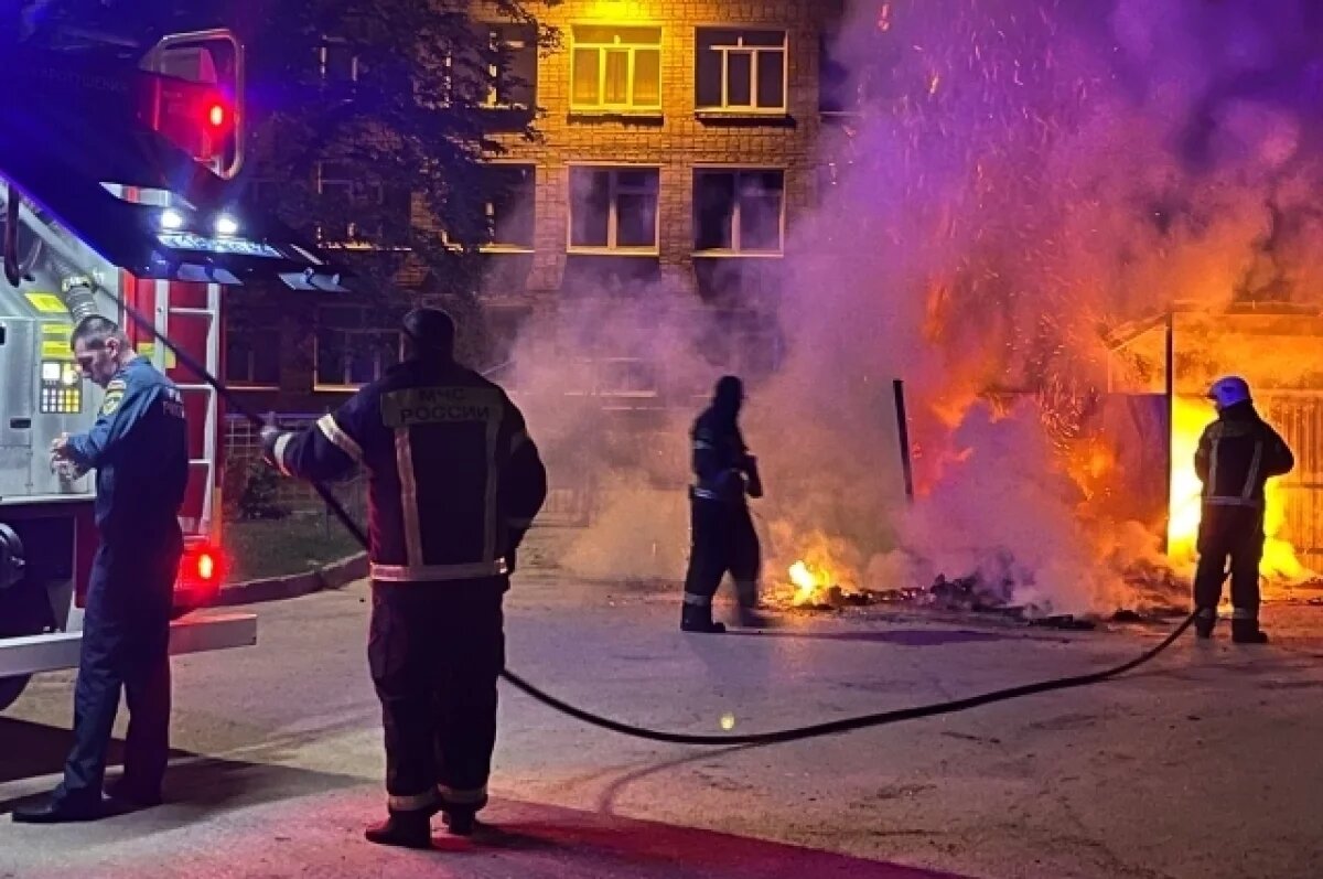    Местные жители Рязани не позволили огню распространиться