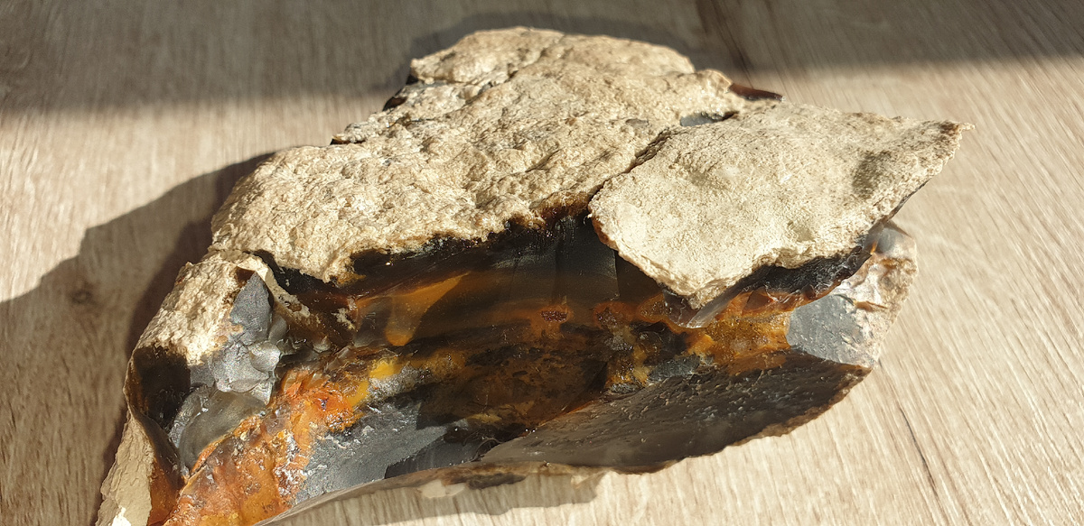 Черно-рыжий кремень. Фото автора