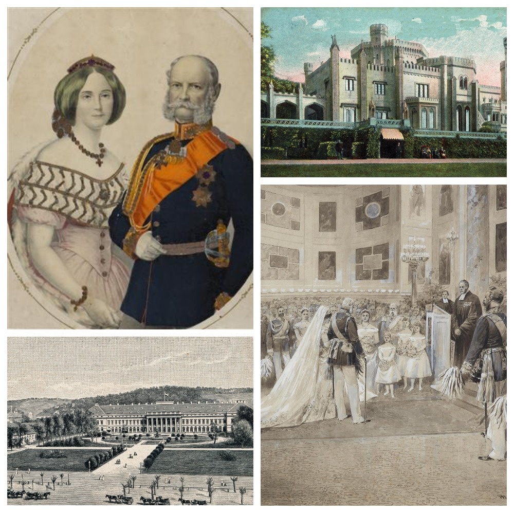 Вильгельм и Августа, свадьба родителей Фридриха Вильгельма. Резиденции Гогенцоллеров.