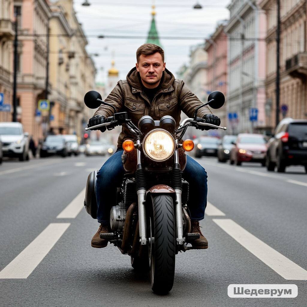 Прообраз Евгения, едущего по 1-й Тверской-Ямской к Женьке - создан ИИ