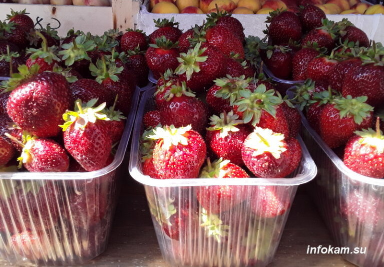    Клубника на трынке в Камышине