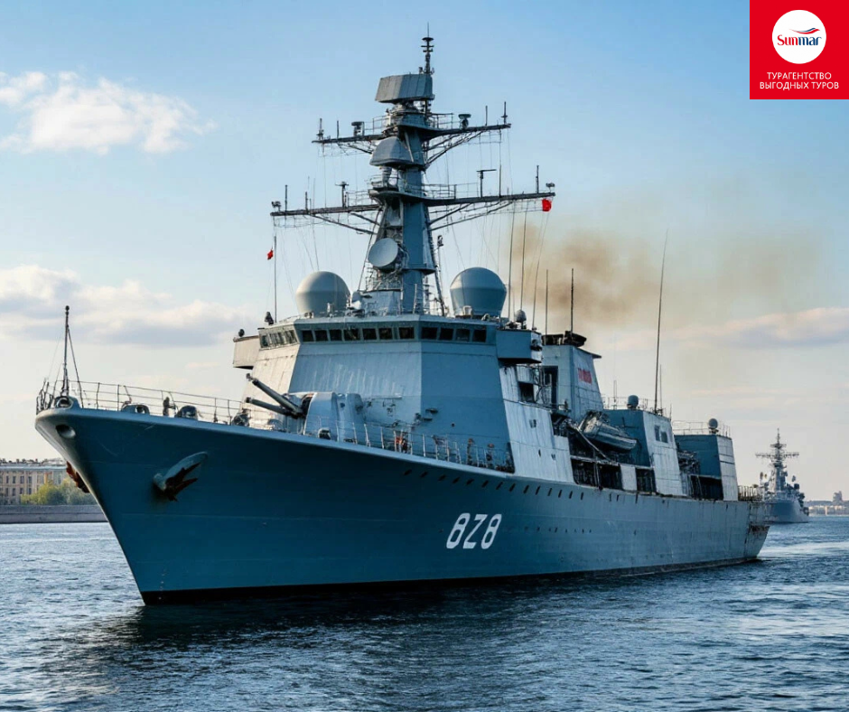 ⚓ День Военно-Морского Флота: настоящие мореплаватели — в тельняшках, а не в шлёпках! Картинка нарисована ИИ.