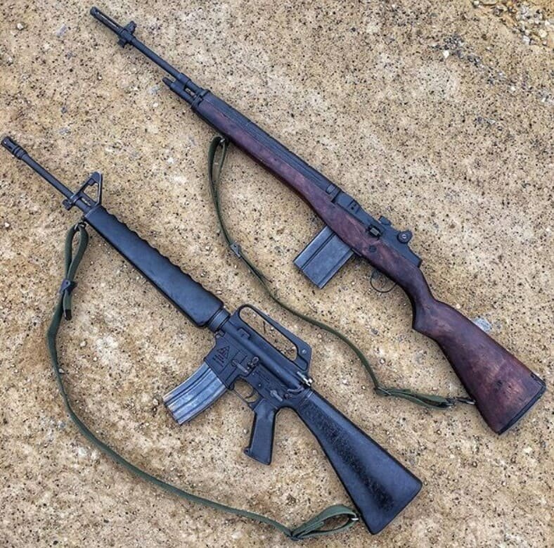 Винтовки М14 и М16.