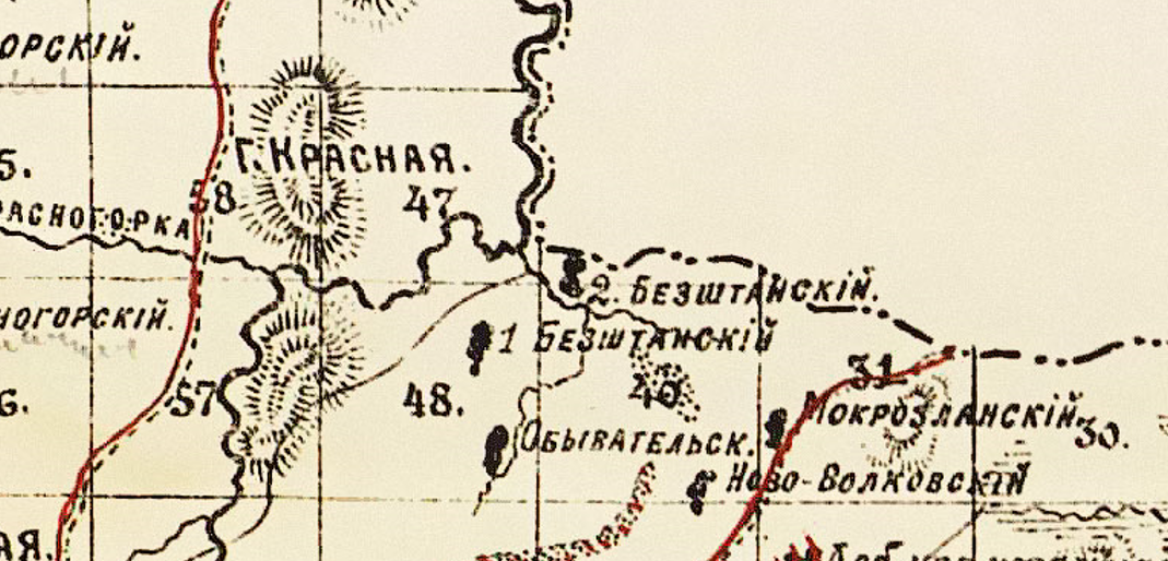 Карта Сысертского посессионного горного округа, 1890-е гг.