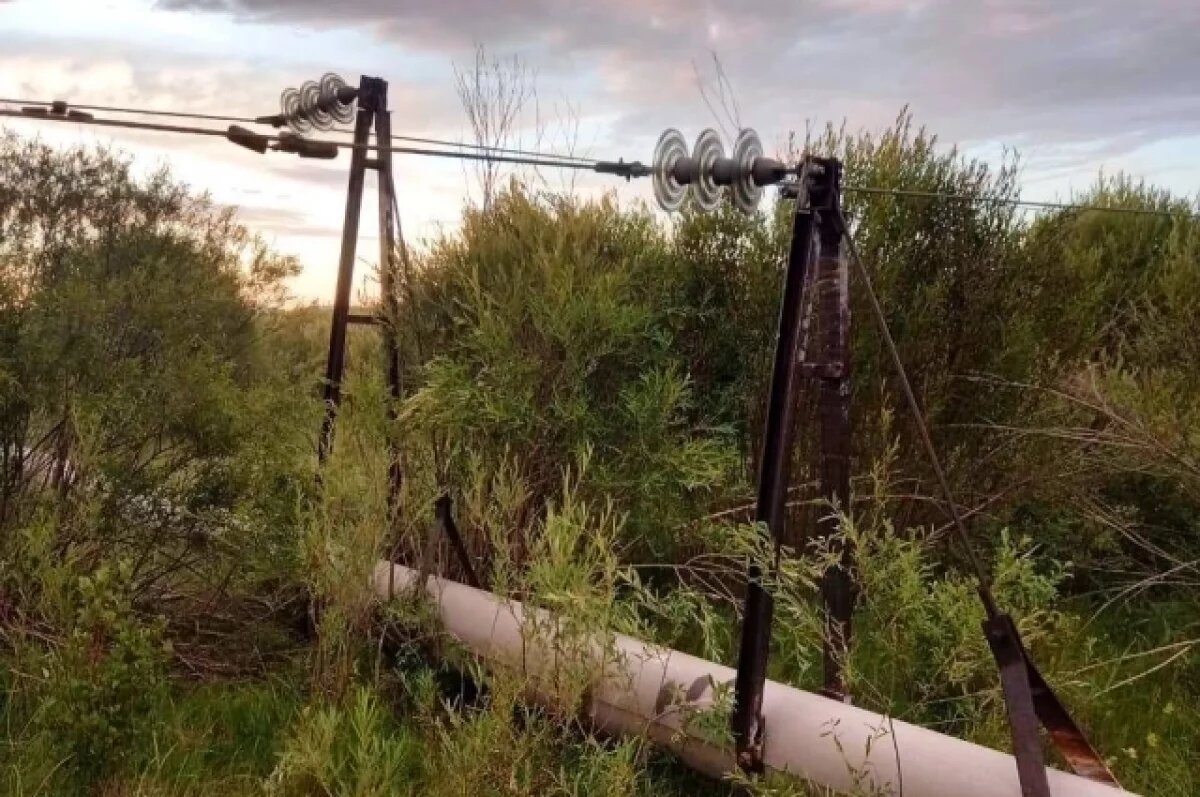    Падение опоры отключило свет в 12 населённых пунктах в Заиграевском районе