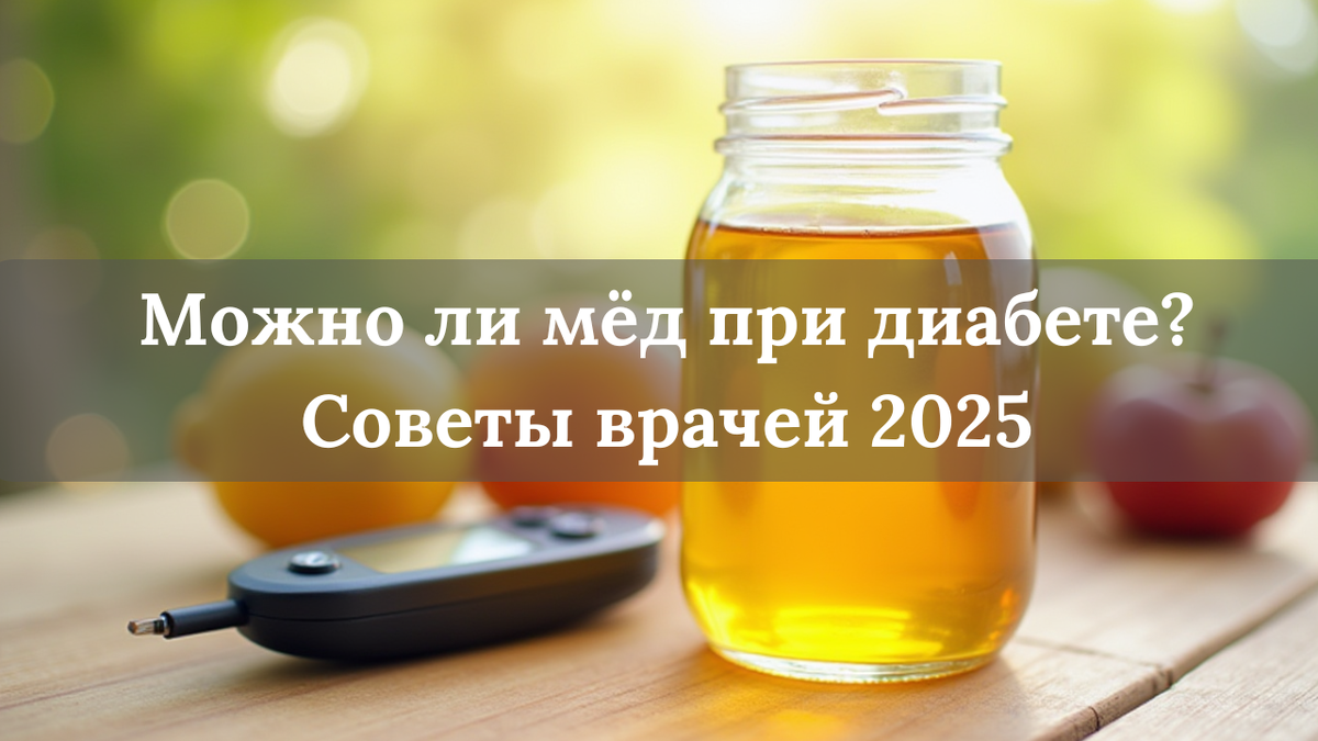 Натуральный мёд и глюкометр для контроля сахара у диабетиков