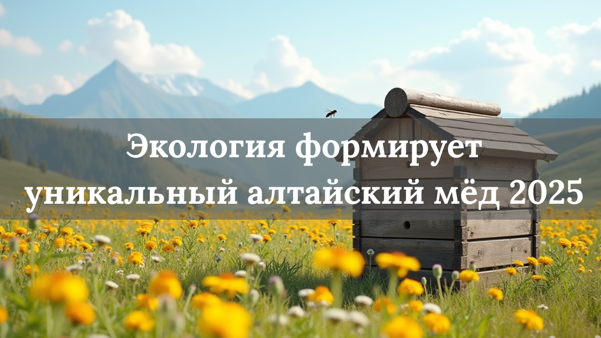 Пчёлы собирают нектар на цветущих лугах Алтая