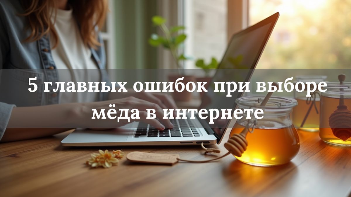 Покупатель выбирает натуральный мёд онлайн