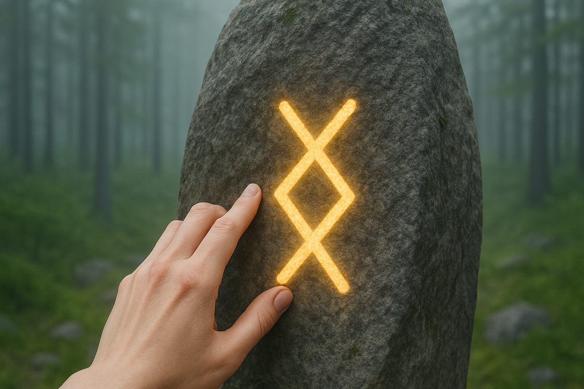 Ингус - это божественная энергия созидающей мужской природы, но мягкая, не воинственная. Руна жизненной энергии, силы, здоровья. 