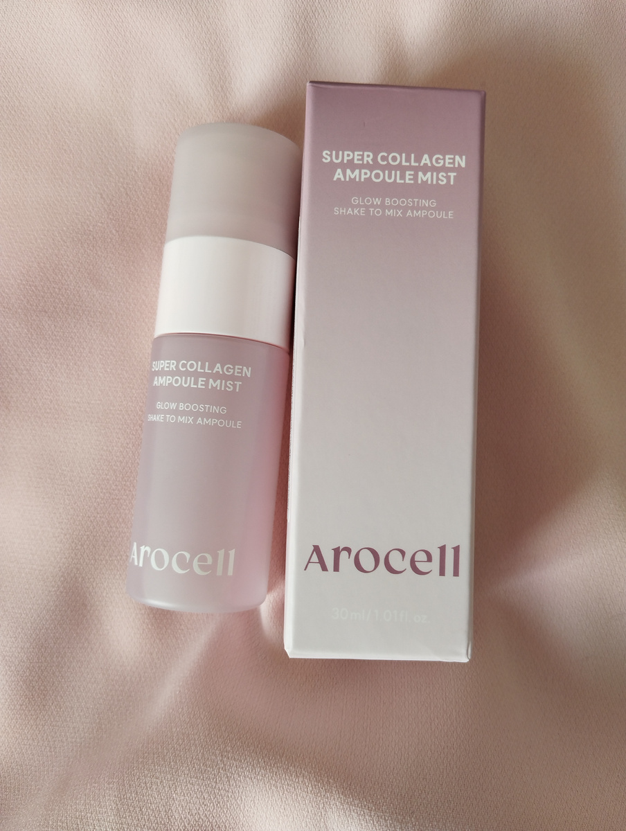 Двухфазная коллагеновая сыворотка- мист с PDRN и розовым маслом Arocell Super Collagen Ampoule Mist. 