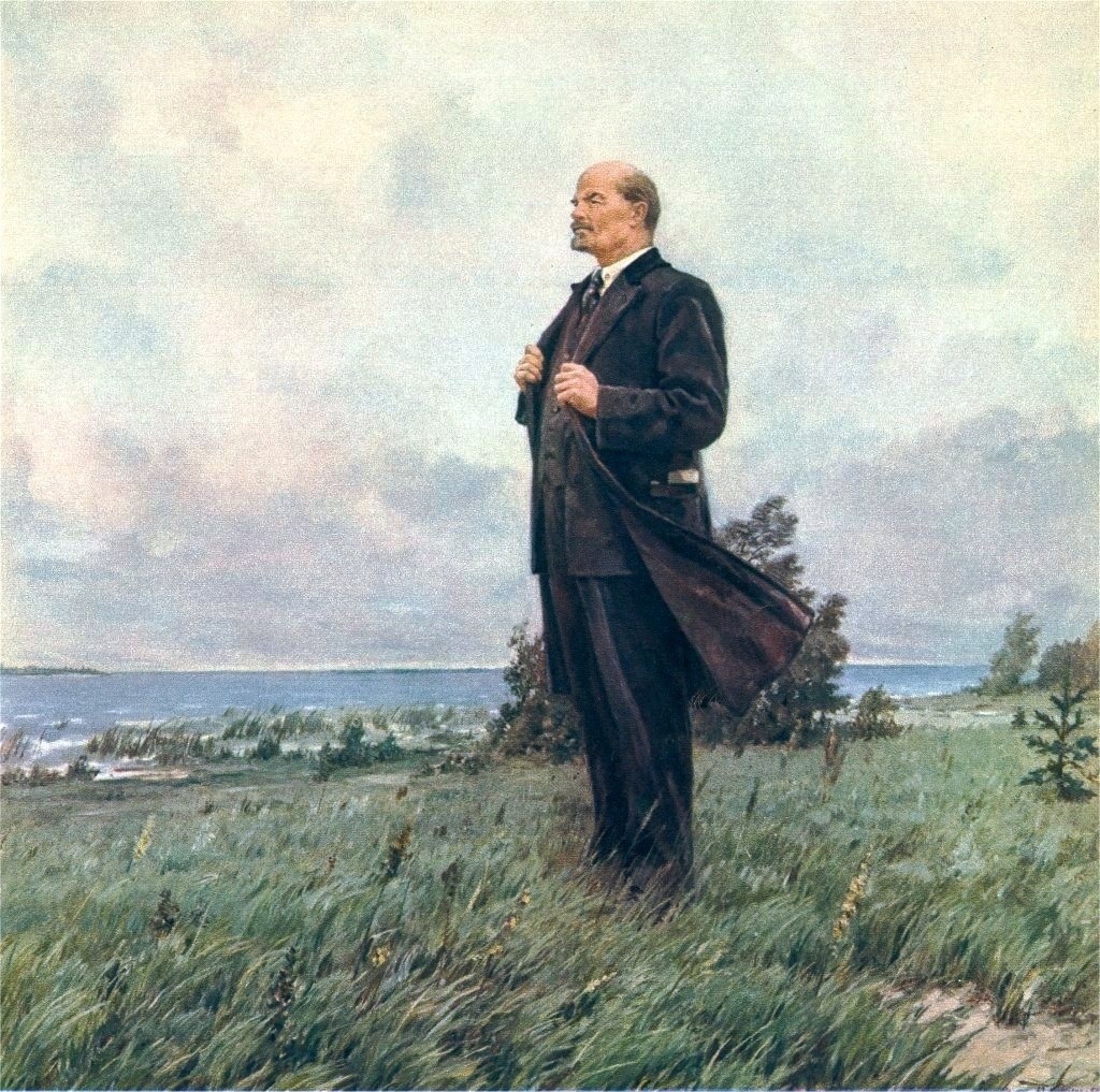 В. И. Ленин в Разливе (худ. Ю. Киянченко, 1950) https://vk.com/album-38170629_158696705
