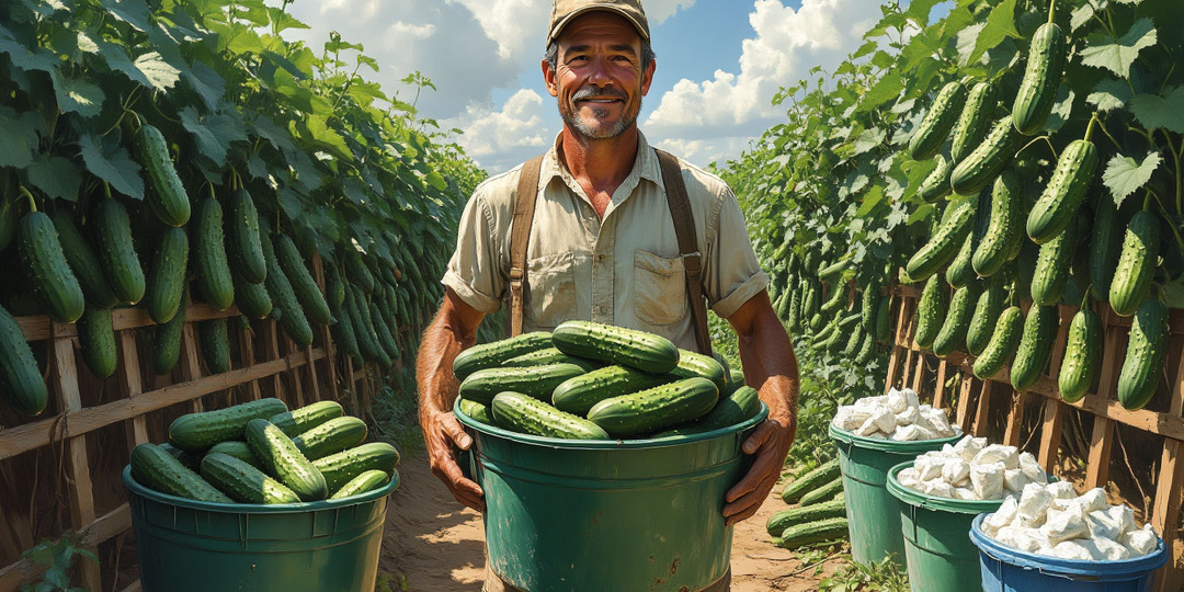 🔥15 кг огурцов с 1 куста! Этот рецепт удобрения мне раскрыл старый агроном, раствор за 5 копеек спасёт весь урожай