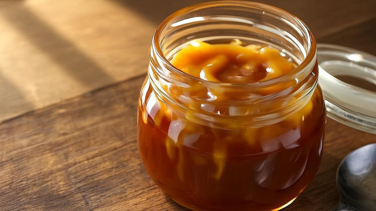 Яблочный джем с карамелью