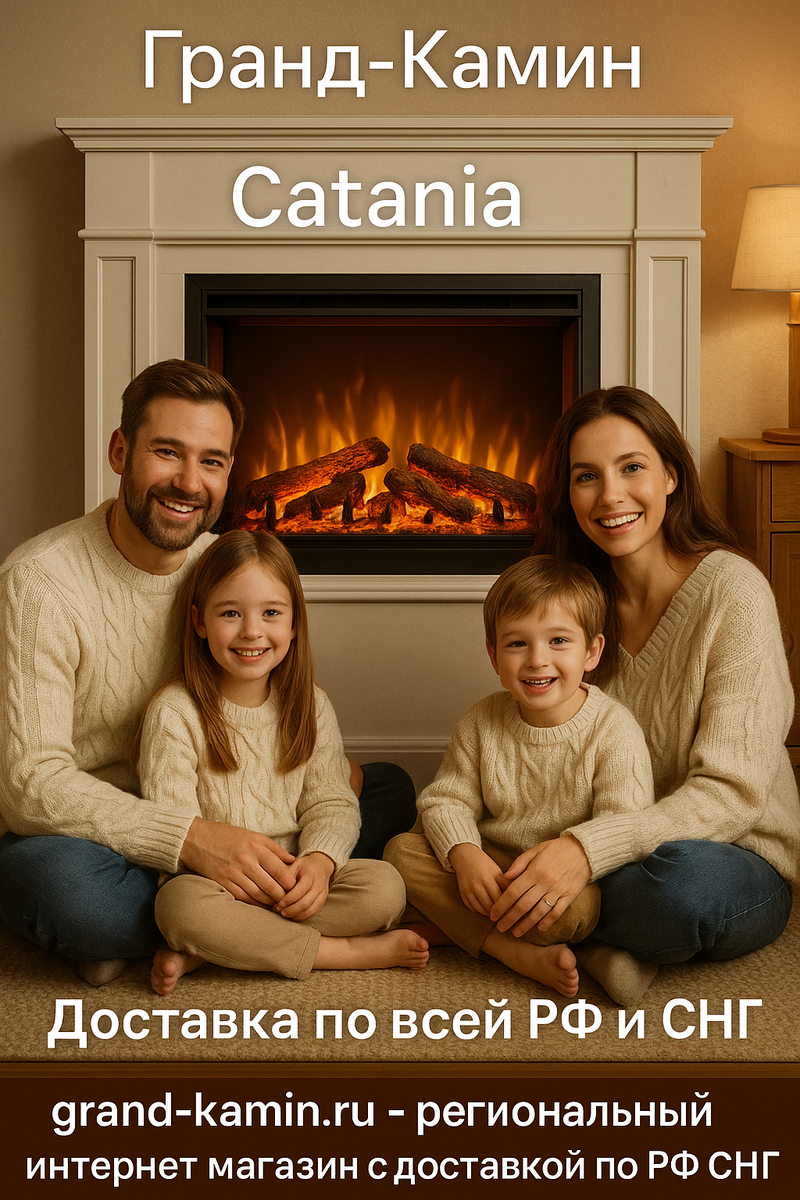   Электрический 3D камин Catania: Как создать уют и стиль в вашем интерьере с помощью уникального эффекта живого огня Kamin