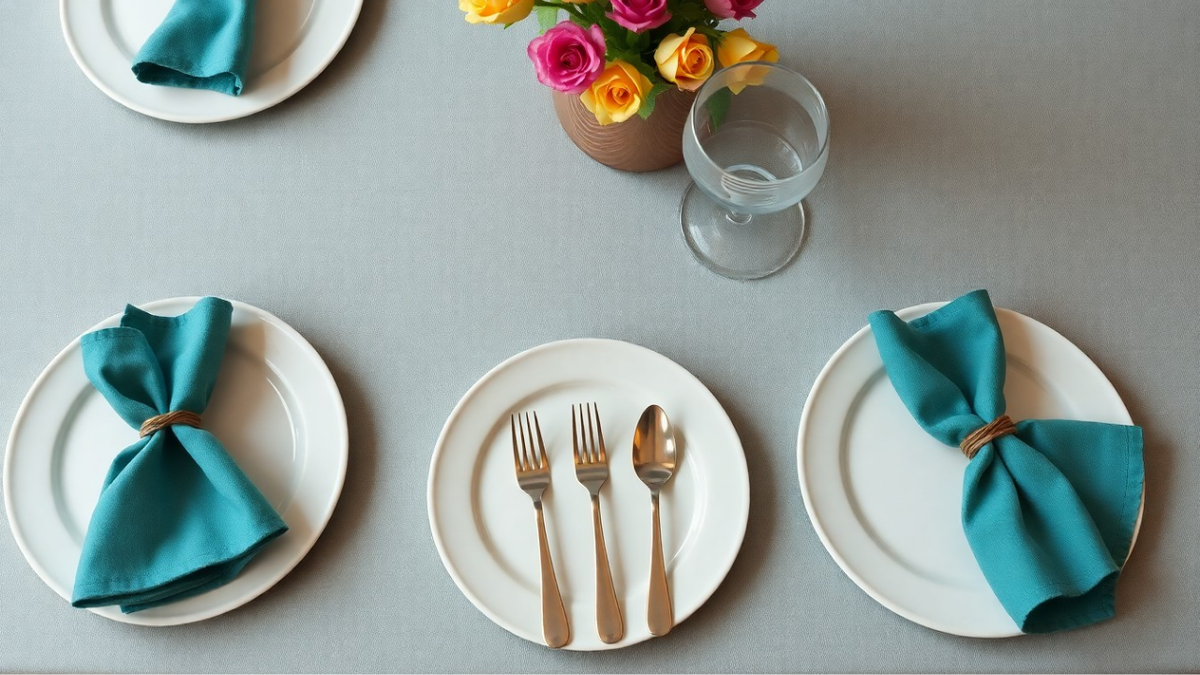 Почему салфетки под тарелками выглядят неаккуратно?