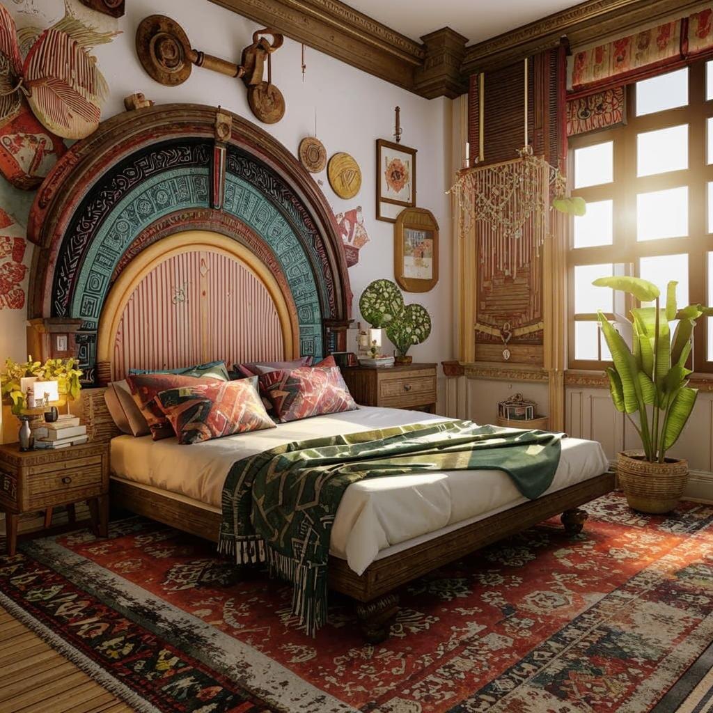 спальня в стиле Бохо
