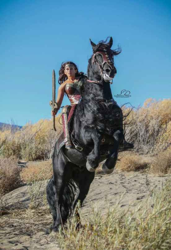 Воинственная красавица амазонка. 