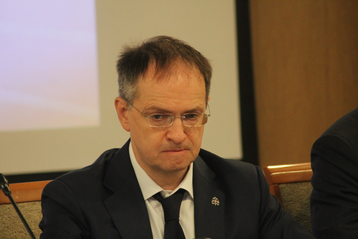 Мединский отметил, что встреча лидеров РФ и Украины должна завершать переговорный процесс.  Фото: ФедералПресс / Герман Парло