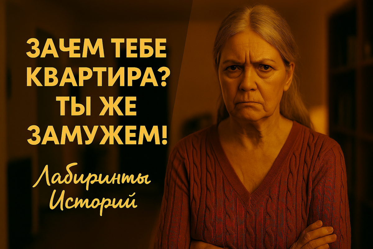 Зачем тебе квартира? Ты же замужем! — сказал он. Я оформила её на себя.