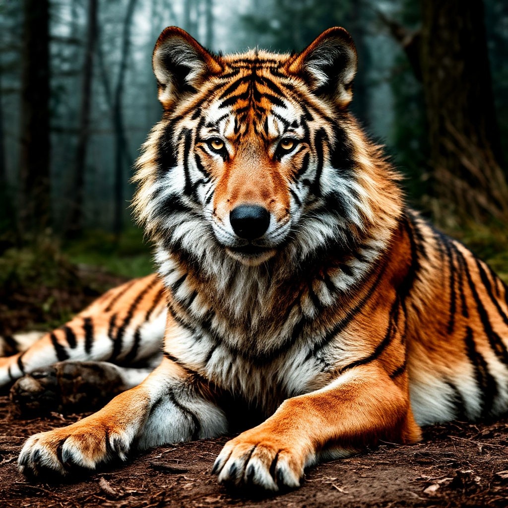 Не могла удержаться и создала lobo tigre, ну, даже близко не похож на гепарда :)