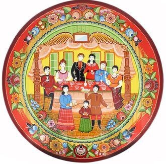 Из открытых источников. Городецкая роспись. Чаепитие